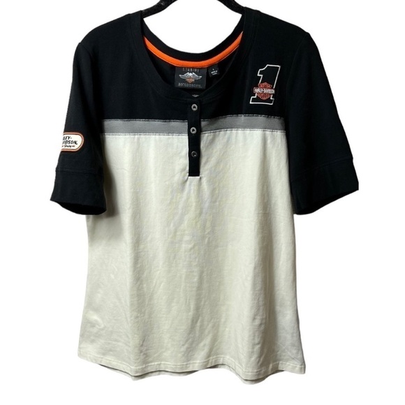 Harley-Davidson Button Front Tee - Picture 1 of 6